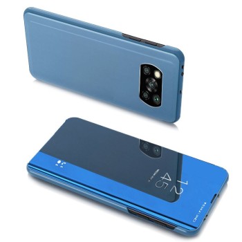 Калъф Clear View за Xiaomi Poco X3 NFC blue