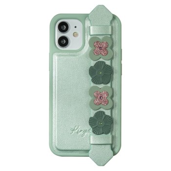 Калъф Kingxbar Sweet Series case Decorated Swarovski crystals iPhone 12 Pro / iPhone 12 green