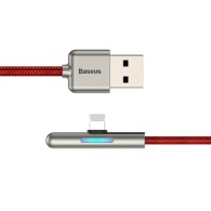 Кабел Baseus Mobile Game Elbow Cable USB to Lightning 2M,Червен