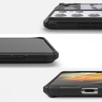 Калъф Ringke Fusion X за Samsung Galaxy S21 Ultra, Camo Black
