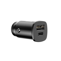 Зарядно за кола/Baseus Square USB Quick Charge 4.0 and USB-C PD 3.0,Черен