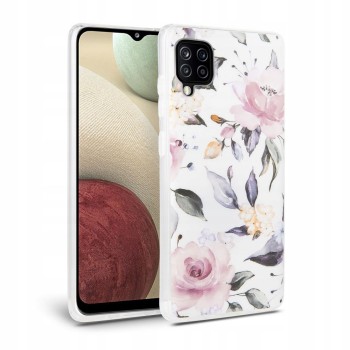 Калъф TECH-PROTECT FLORAL за Samsung Galaxy A12, White