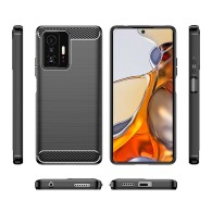 Калъф fixGuard FlexCarbon за Xiaomi Mi 11T Pro / Mi 11T, Black