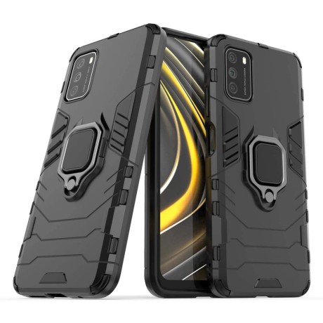 Калъф Ring Armor Case Kickstand за Xiaomi Poco M3 / Xiaomi Redmi 9T black