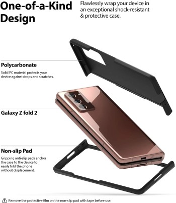 Калъф Ringke Slim Ultra-Thin Cover за Samsung Galaxy Z Fold 2 5G, Matt black