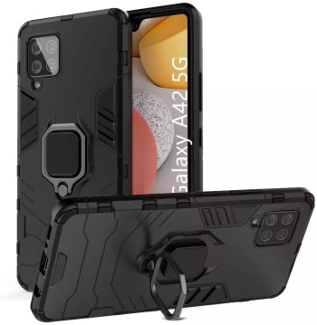 Калъф Ring Armor Case Kickstand за Samsung A42 5G, Black