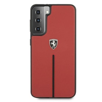 Калъф Ferrari FEOSIHCS21MRE за Samsung Galaxy S21+ Plus, Off Track Leather Nylon Stripe