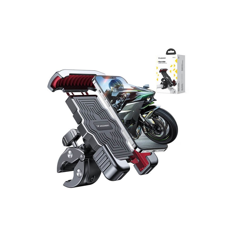 Метална стойка Wozinsky за велосипед за смартфон - черен (WBHBK4)