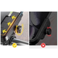 Метална стойка Wozinsky за велосипед за смартфон - черен (WBHBK3)