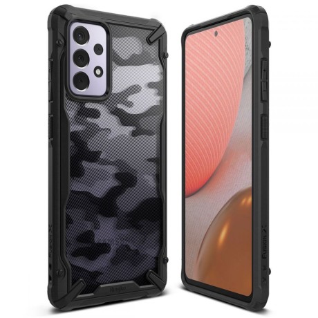 Калъф Ringke Fusion X за Samsung Galaxy A72 5G, Camo Black