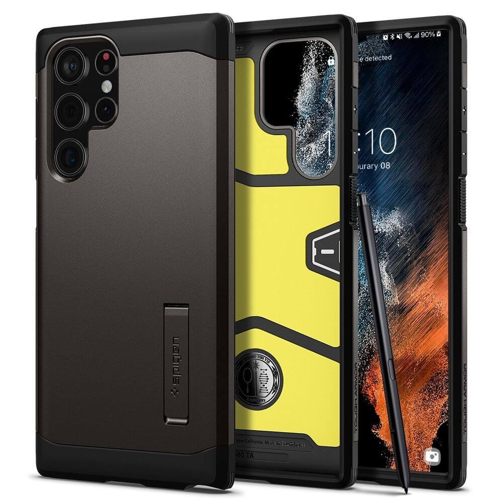 Калъф SPIGEN TOUGH ARMOR за SAMSUNG GALAXY S22 ULTRA, GUNMETAL