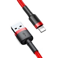 Кабел Baseus Cafule Cable Lightning 2А 3М, Червен