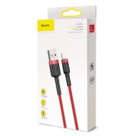 Кабел Baseus Cafule Cable Lightning 2А 3М, Червен