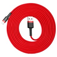Кабел Baseus Cafule Cable Lightning 2А 3М, Червен