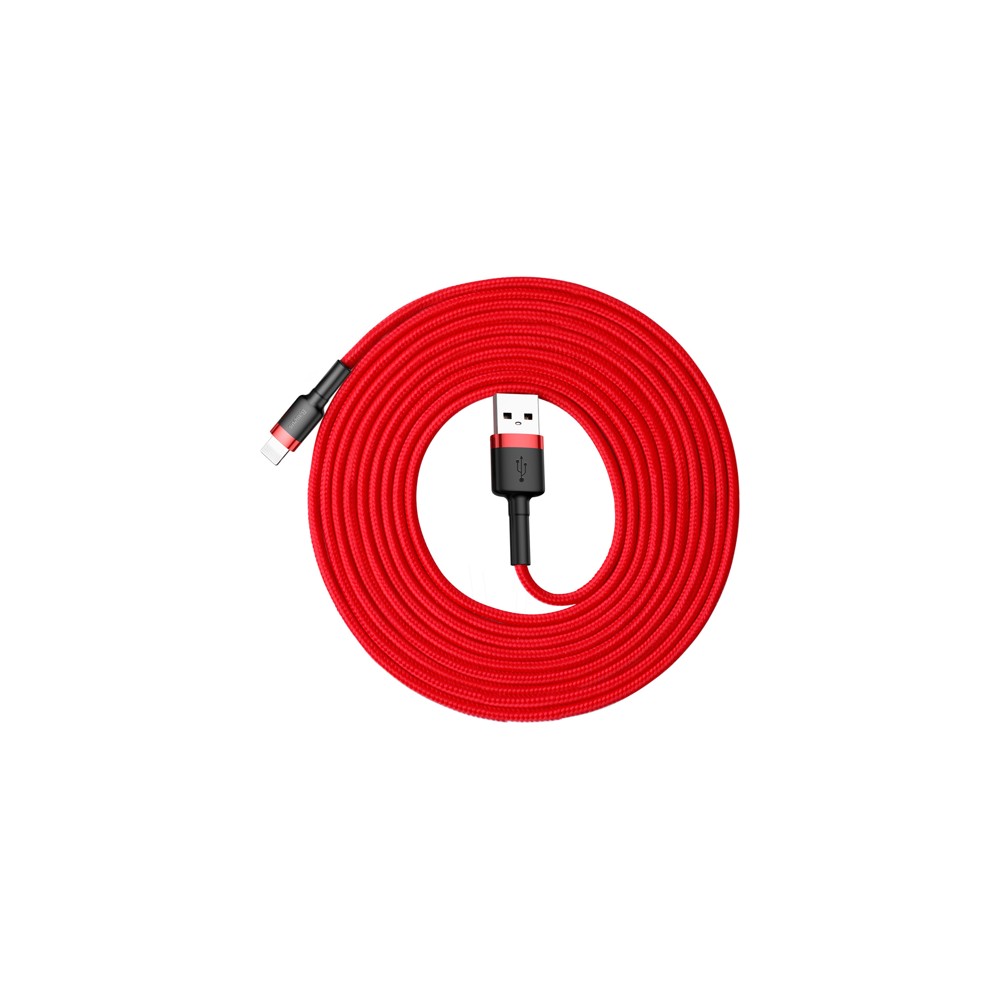 Кабел Baseus Cafule Cable Lightning 2А 3М, Червен