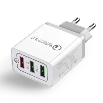 Зарядно Wozinsky fast wall charger QC 3.0 3x USB, 30W, White