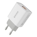 Зарядно WK Design Quick Charge 3.0 2x USB 18 W + Lightning кабел, Бял (WP-U57)