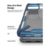 Удароустойчив хибриден кейс Ringke Fusion X за Samsung Galaxy S20 Ultra, Space Blue
