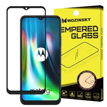 Стъклен Протектор Wozinsky Tempered Glass Full Glue за Motorola Moto G9 Play / Moto E7 Plus black