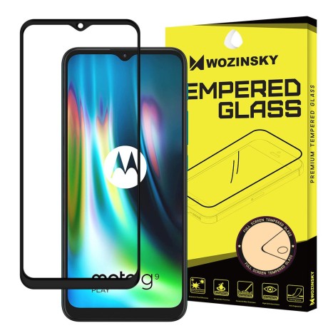 Стъклен Протектор Wozinsky Tempered Glass Full Glue за Motorola Moto G9 Play / Moto E7 Plus black