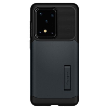 Spigen Slim Armor хибриден кейс с най-висока степен на защита за Samsung Galaxy S20 Ultra, Metal Slate