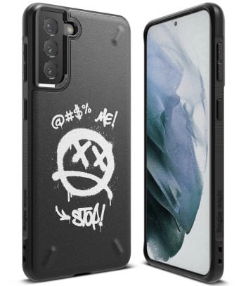 Калъф Ringke Onyx Design Durable TPU Case Samsung Galaxy S21 5G black (Graffiti)