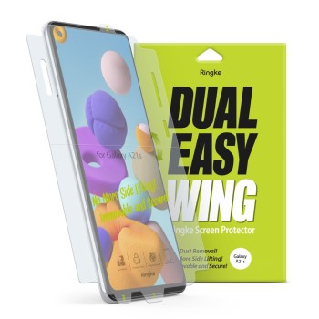Протектор Ringke Dual Easy Wing 2x за Samsung Galaxy A21S, Прозрачен
