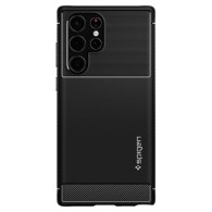 Калъф Spigen Rugged Aarmor за Samsung Galaxy S22 Ultra, Matte Black