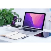 Докинг станция TECH-PROTECT A11 3в1 WIRELESS CHARGER, Черен