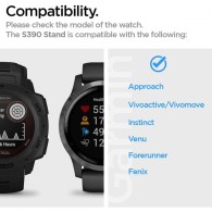 Докинг станция SPIGEN S390 за GARMIN WATCH STAND, Черен