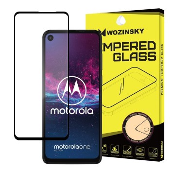 Стъклен Протектор Wozinsky Tempered Glass Full Glue за Motorola One Action black