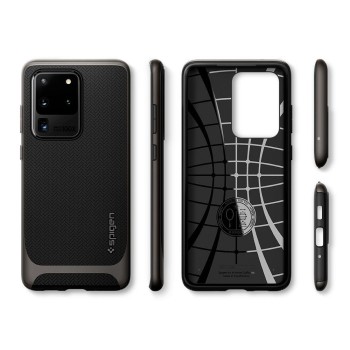 Spigen Neo Hybrid хибриден кейс с най-висока степен на защита за Samsung Galaxy S20 Ultra, Gunmetal