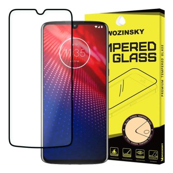 Стъклен Протектор Wozinsky Tempered Glass Full Glue за Motorola Moto Z4 black