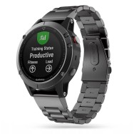 Каишка TECH-PROTECT STAINLESS за GARMIN FENIX 5/6/6 PRO/7, Черен
