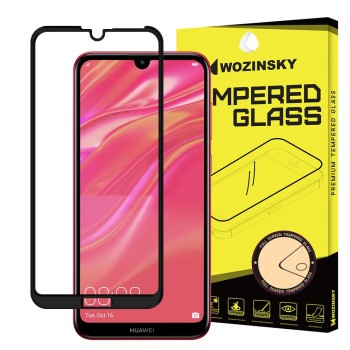 Стъклен Протектор Wozinsky Tempered Glass Full Glue за Huawei Y7 2019 / Y7 Pro 2019 / Y7 Prime 2019 black