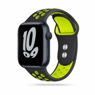 Каишка TECH-PROTECT SOFTBAND за APPLE WATCH 4/5/6/7/SE (42/44/45 MM), Черен/ Лайм