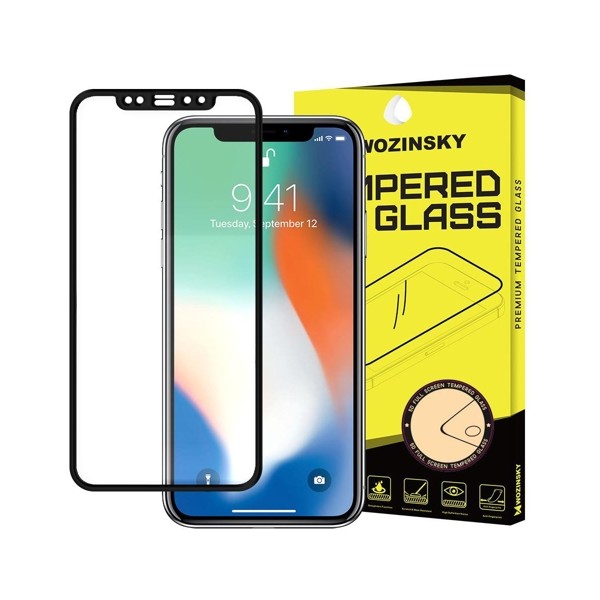 Стъклен Протектор Wozinsky Tempered Glass Full Glue за Samsung Galaxy J6 Plus 2018 J610 / J4 Plus 2018 J415 black