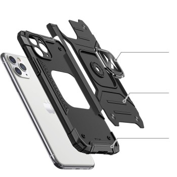 Калъф Wozinsky Ring Armor за Xiaomi Redmi 9 silver