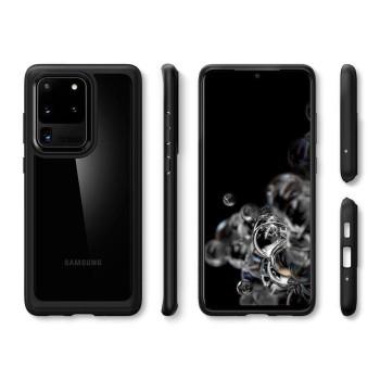 Spigen Ultra Hybrid хибриден кейс с най-висока степен на защита за Samsung Galaxy S20 Ultra, Matte Black