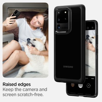Spigen Ultra Hybrid хибриден кейс с най-висока степен на защита за Samsung Galaxy S20 Ultra, Matte Black