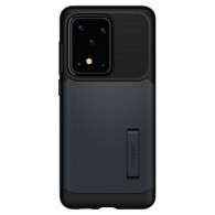 Spigen Slim Armor хибриден кейс с най-висока степен на защита за Samsung Galaxy S20 Ultra, Metal Slate