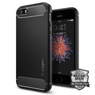 Калъф Spigen Rugged Armor за iPhone 5s / SE, Black