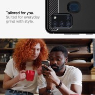 Калъф Spigen Rugged Armor за Samsung Galaxy A21s, Matte Black