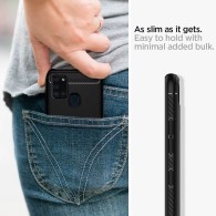 Калъф Spigen Rugged Armor за Samsung Galaxy A21s, Matte Black