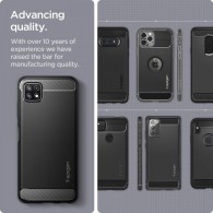 Калъф Spigen Rugged Armor за Samsung Galaxy A22 5G Matte Black