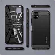 Калъф Spigen Rugged Armor за Samsung Galaxy A22 5G Matte Black