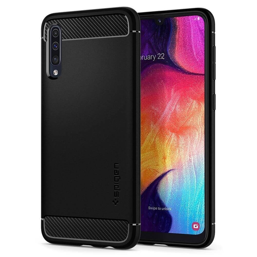 Калъф Spigen Rugged Armor за Samsung Galaxy A50 /A30s, Matte Black