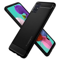 Калъф Spigen Rugged Armor за Samsung Galaxy A71, Matte Black
