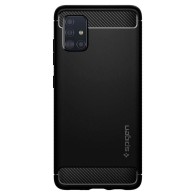 Калъф Spigen Rugged Armor за Samsung Galaxy A71, Matte Black