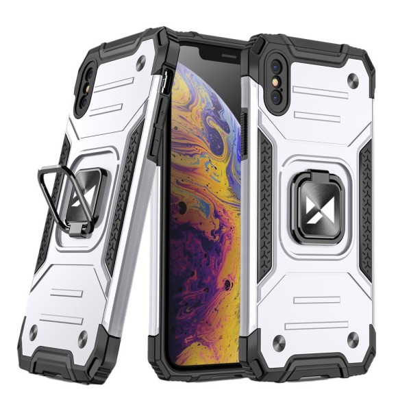 Калъф Wozinsky Ring Armor за iPhone XS / iPhone X silver